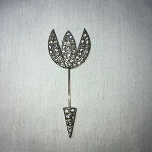 Vintage Rhinestone Tulip Stick Pin